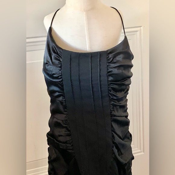 New with Tags Nicole Miller Black Silk Stretch Formal Long Dress Prom, Wedding 0 - Picture 11 of 13